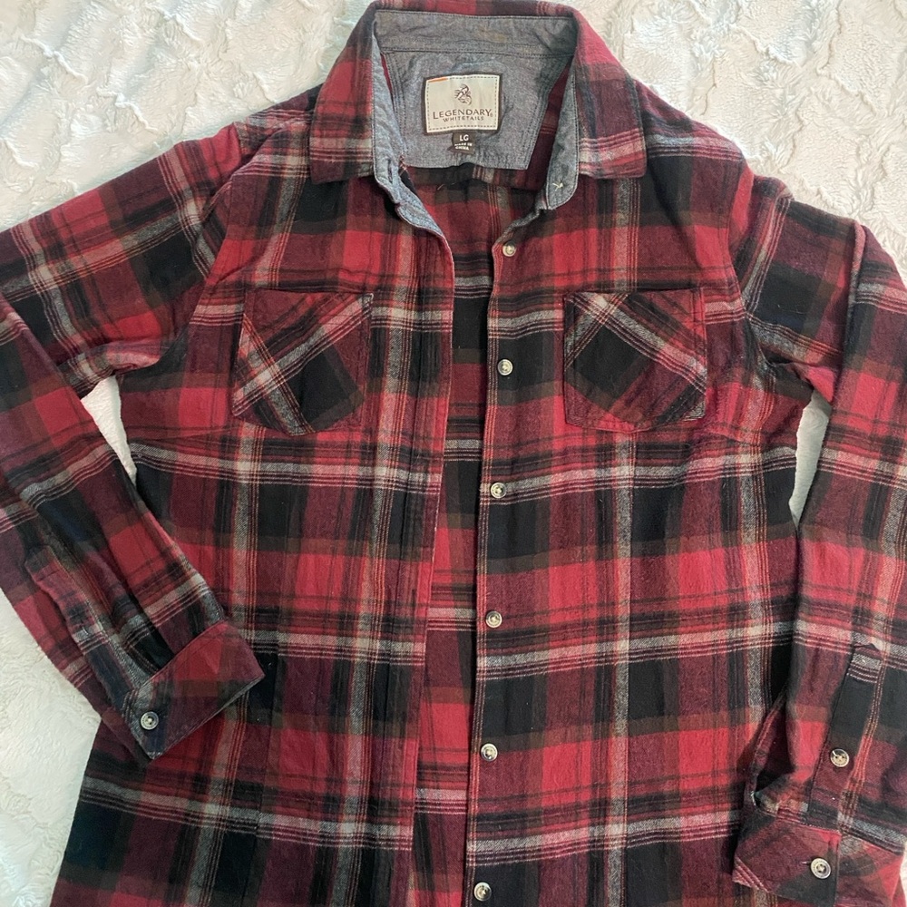 Large red men’s flannel
